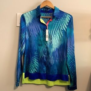 NWT - patterned silk top